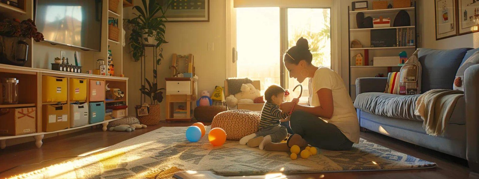 a focused setting shows a registered behavior technician actively engaging with a child in a cozy, well-lit living room filled with educational materials, illustrating the personalized, supportive environment of aba therapy. a focused setting shows a registered behavior technician actively engaging with a child in a cozy, well-lit living room filled with educational materials, illustrating the personalized, supportive environment of aba therapy.