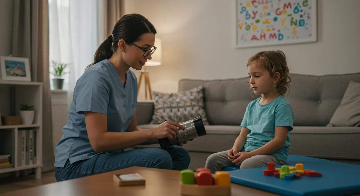 a warmly lit living room setting showcases a knowledgeable therapist engaged in a focused and supportive one-on-one aba therapy session with a child, emphasizing a nurturing and effective learning environment tailored for autism therapy in a home. a warmly lit living room setting showcases a knowledgeable therapist engaged in a focused and supportive one-on-one aba therapy session with a child, emphasizing a nurturing and effective learning environment tailored for autism therapy in a home.