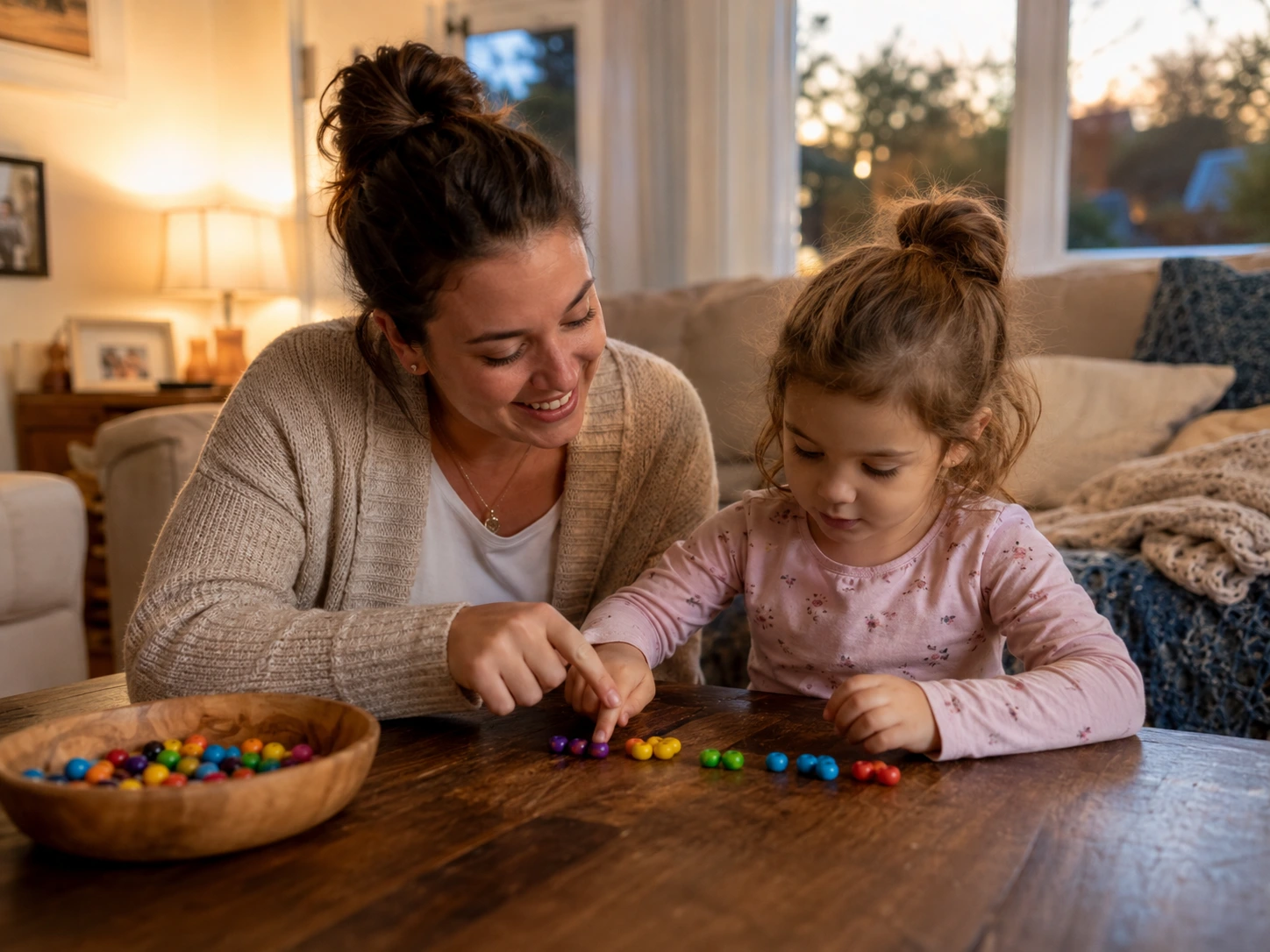 Certified ABA therapist working one-on-one with a child during an in-home therapy session in Ajax