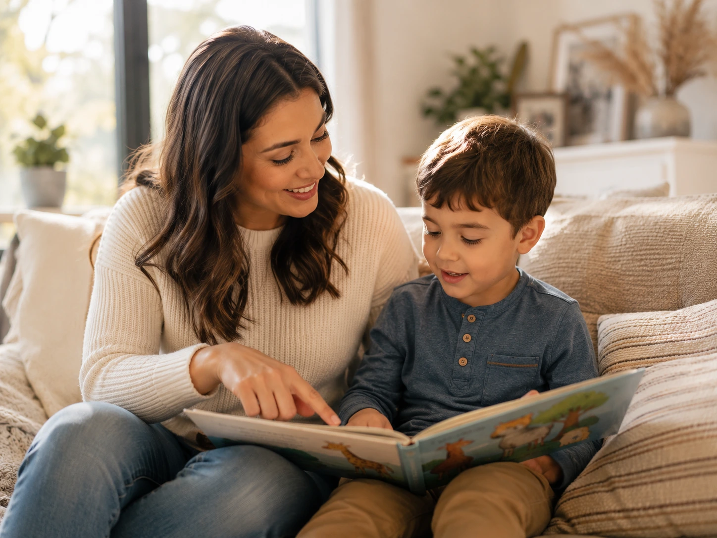 Certified ABA therapist working one-on-one with a child during an in-home therapy session in Brantford